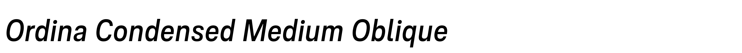 Ordina Condensed Medium Oblique